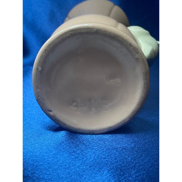 Vintage 1940's Pink Chadwick Chine Vase with White Swan Accents - Picture 7 of 7